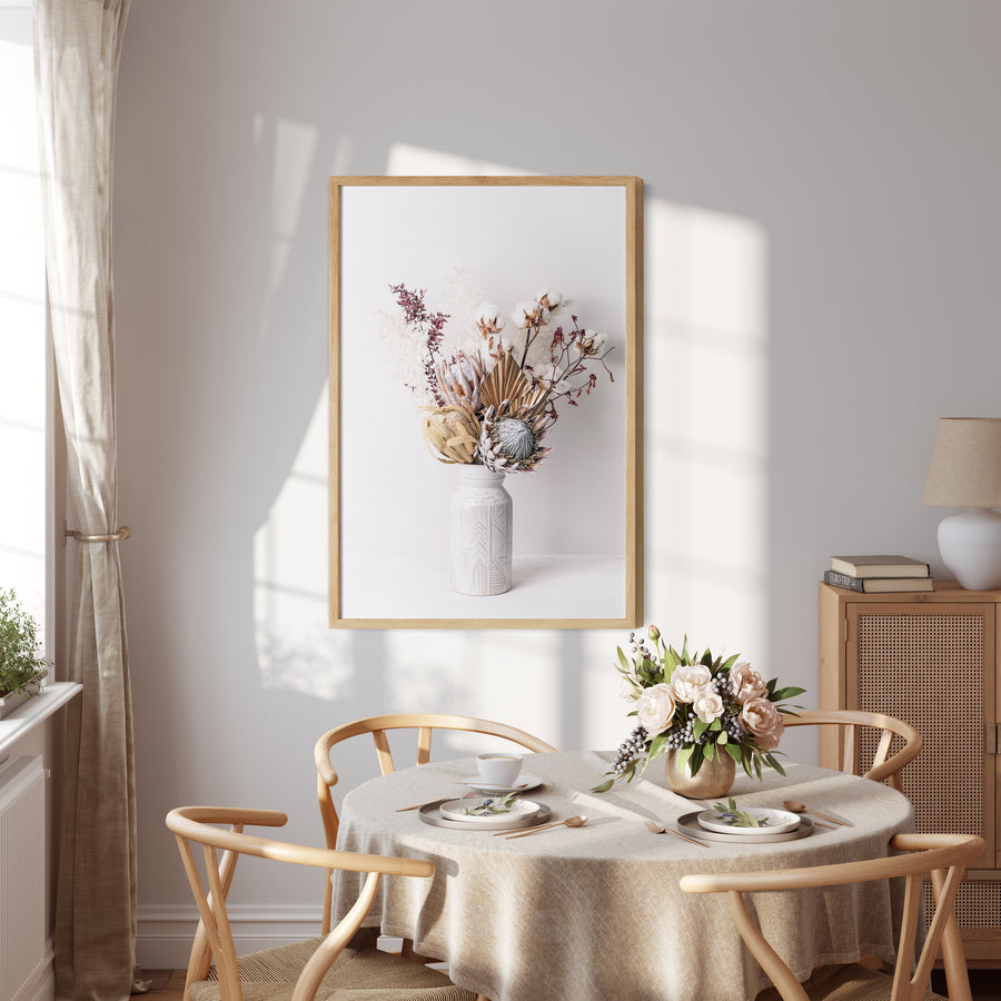 Dried Protea Bouquet  Art Print