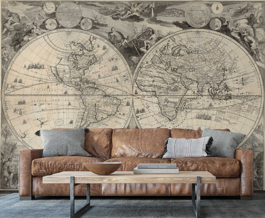 Mappe Monde Nautical Map of the World