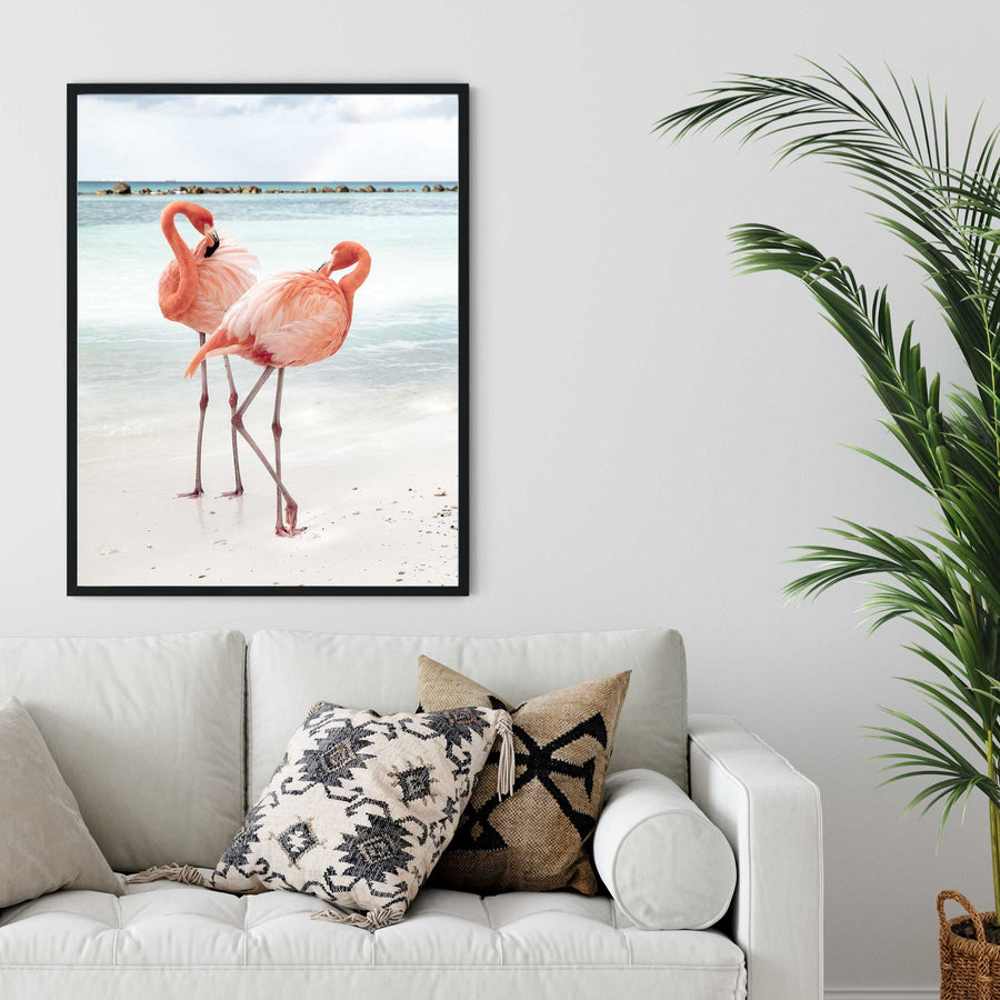 Flamingo Duo  Art Print