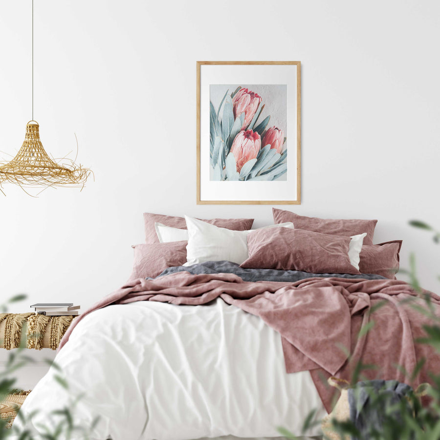 Protea Trio I Art Print