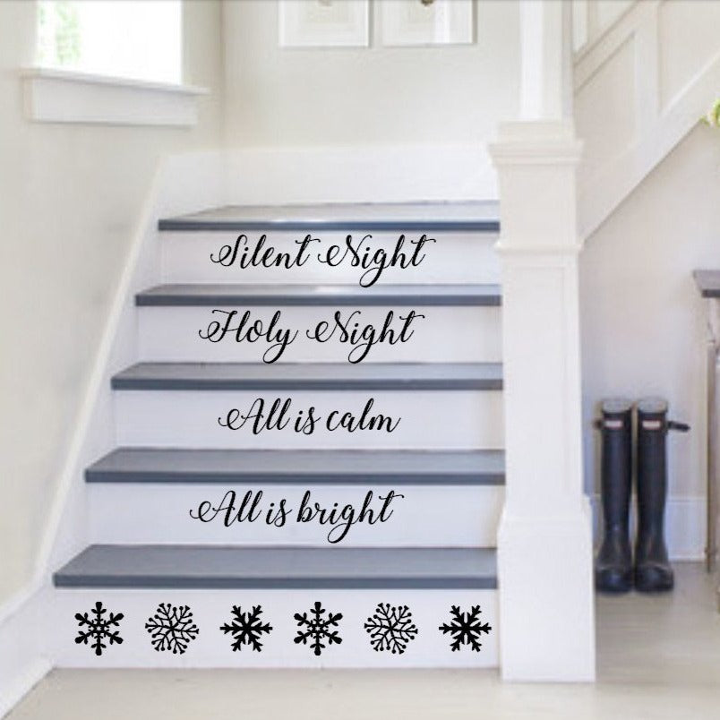 Christmas Stair Decals - Silent Night